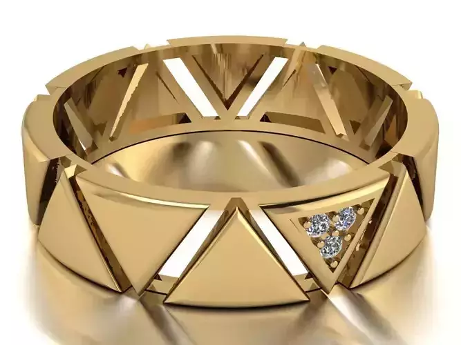 Triangular ring 3D print model