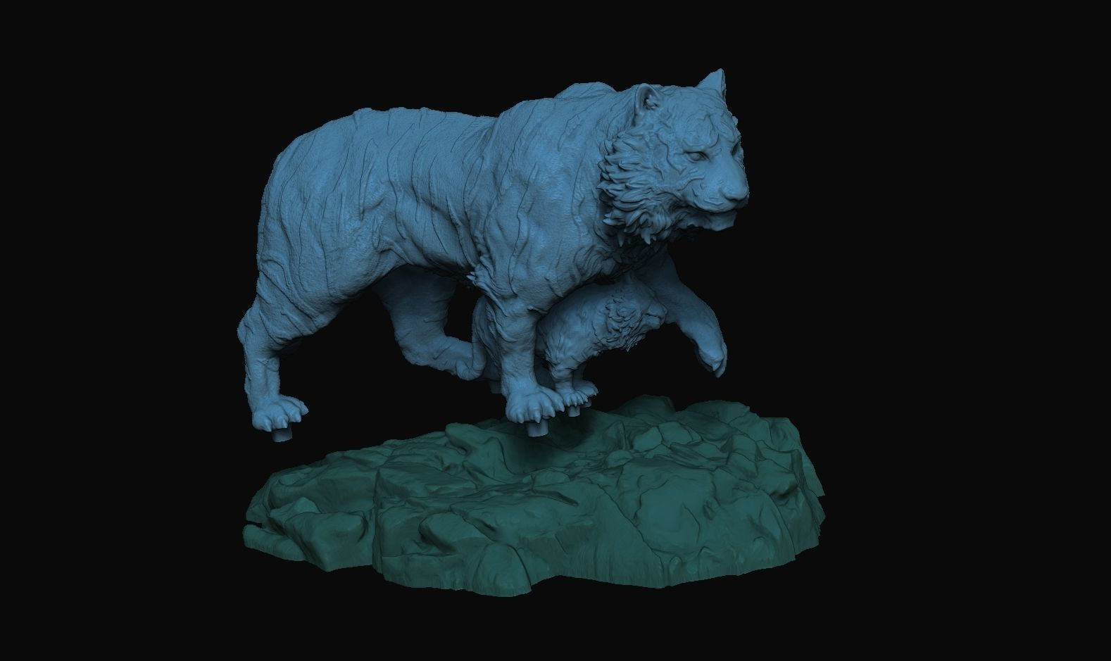 Tiger Sculpture 3d print model 3D print model_6