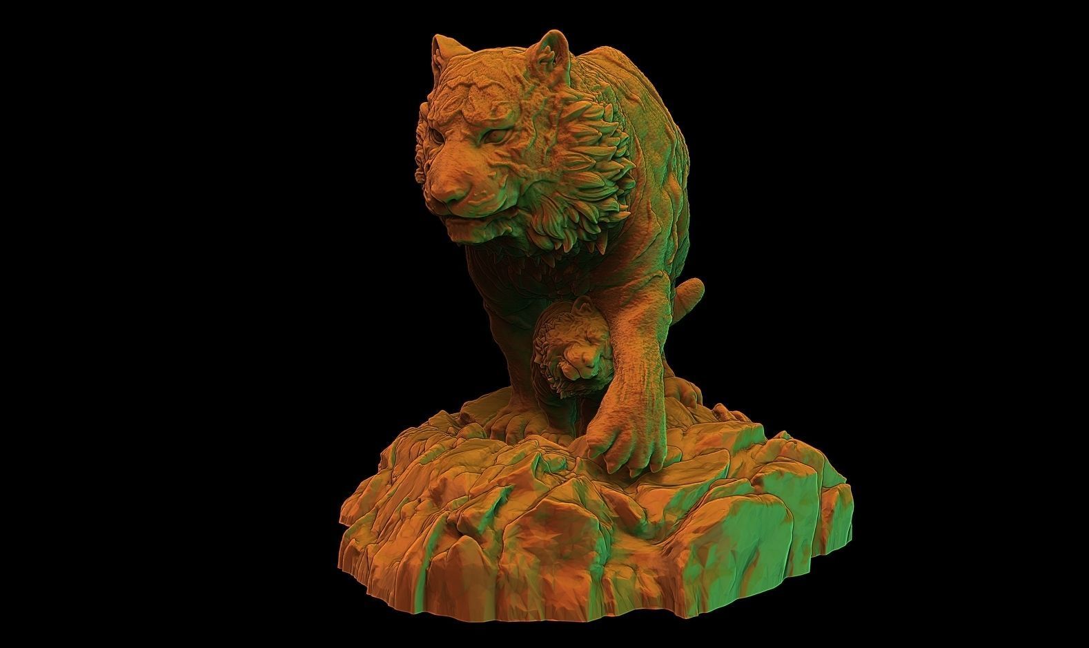 Tiger Sculpture 3d print model 3D print model_3