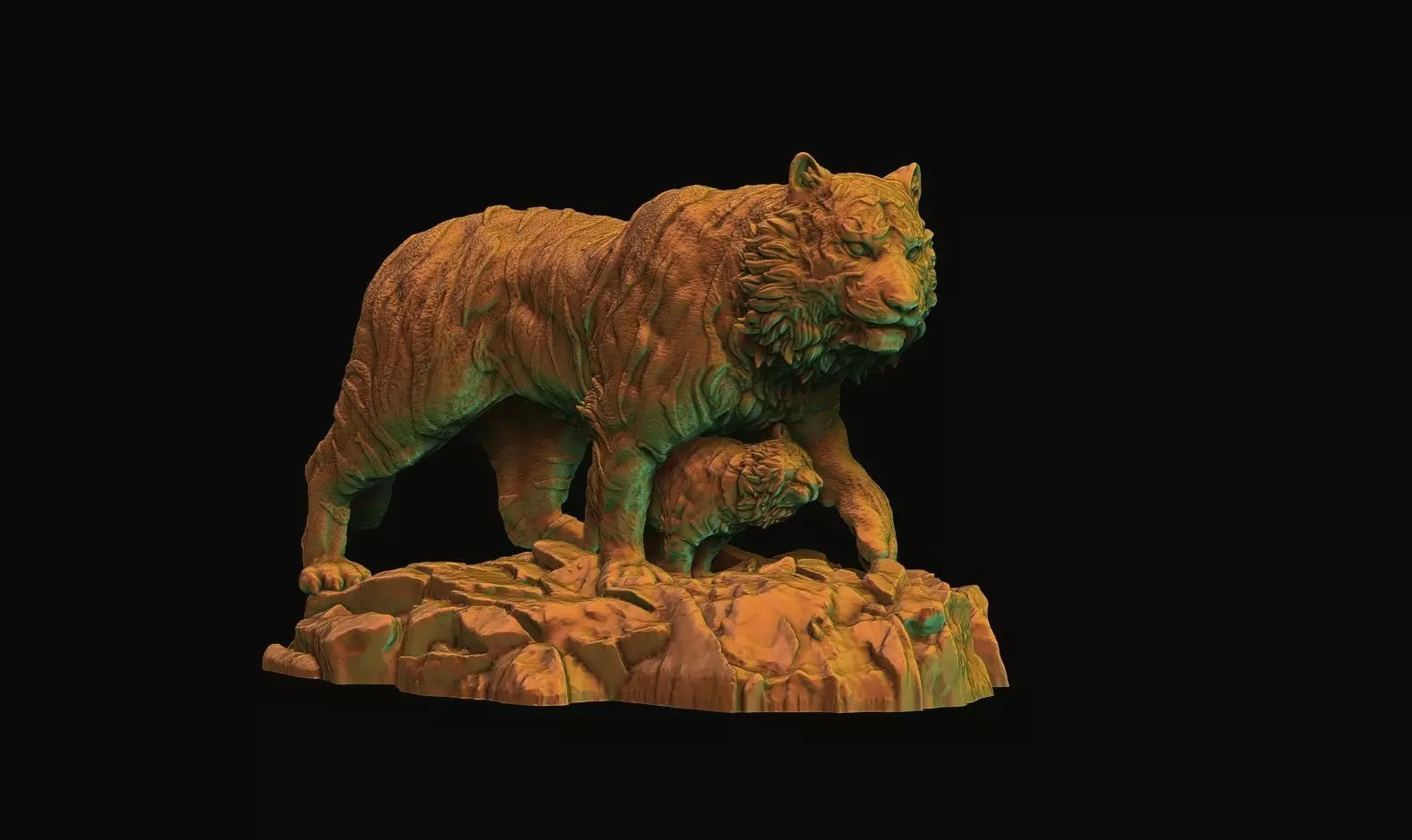 Tiger Sculpture 3d print model 3D print model_0