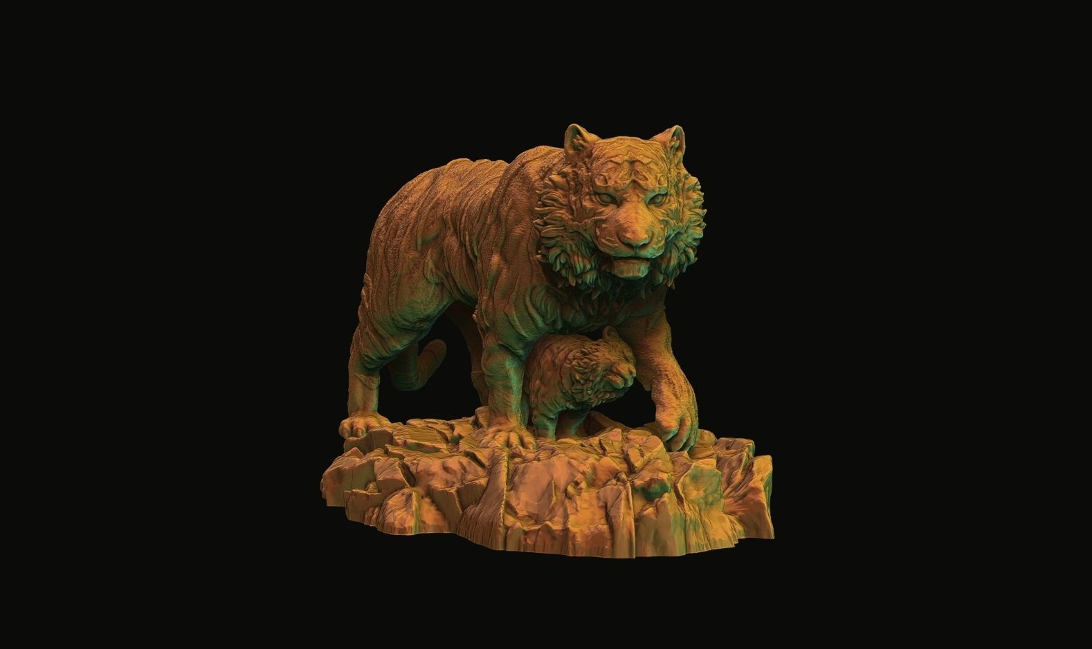 Tiger Sculpture 3d print model 3D print model_2