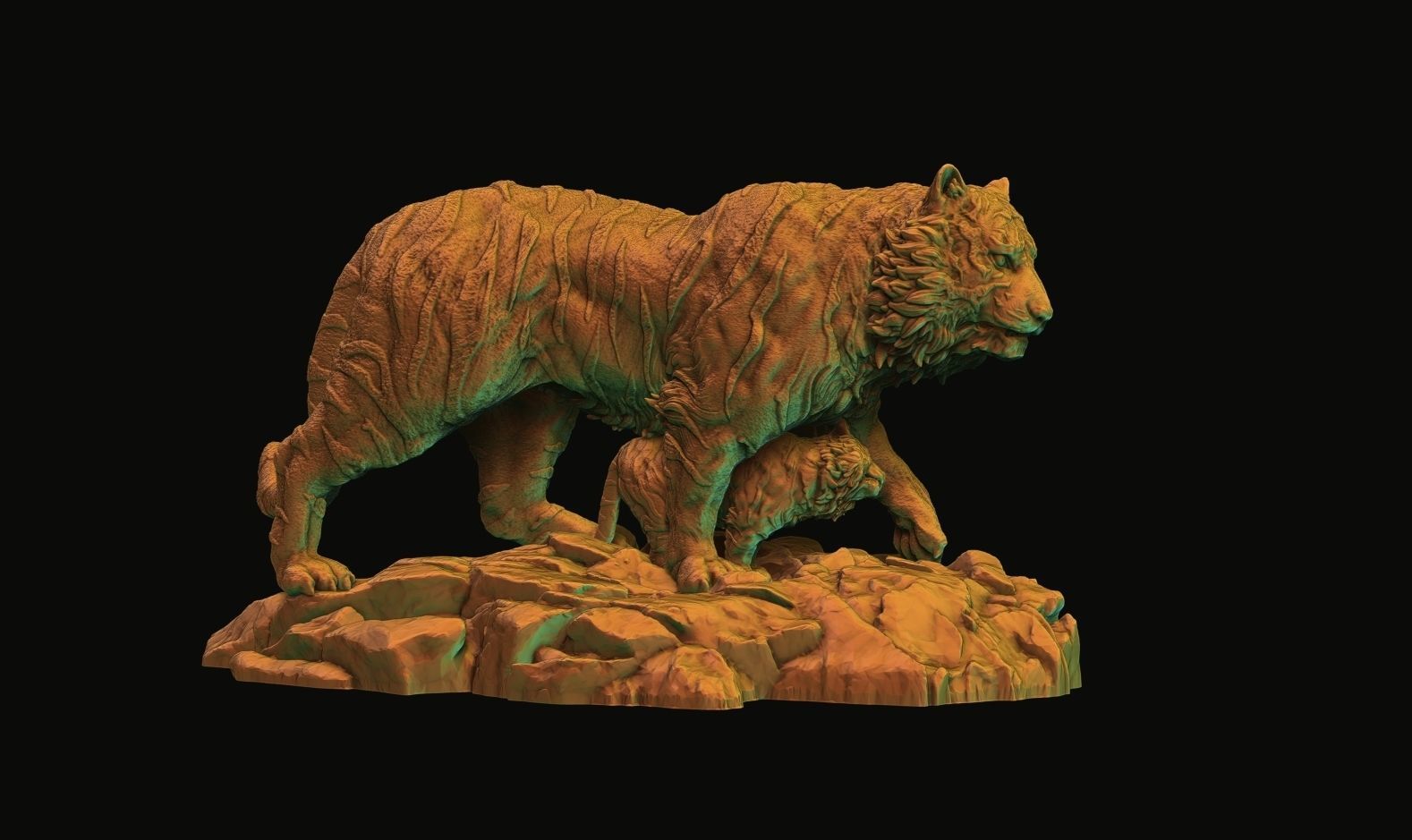 Tiger Sculpture 3d print model 3D print model_4