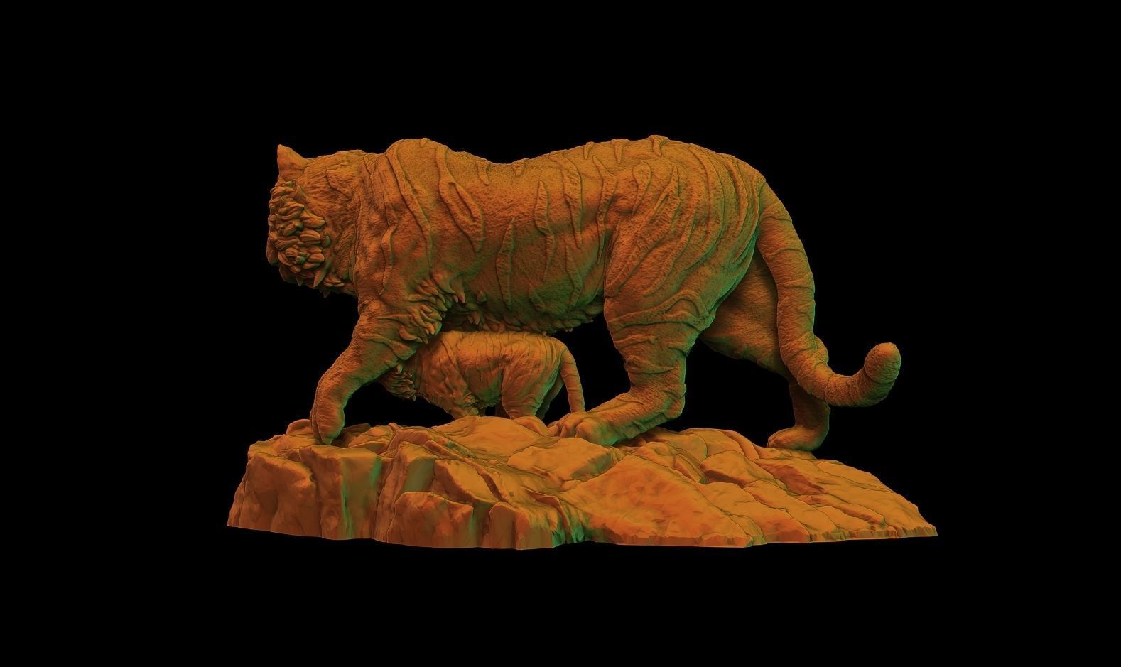 Tiger Sculpture 3d print model 3D print model_5