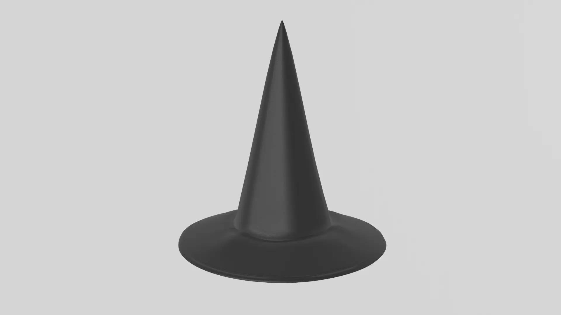 Black Witch Hat Free 3D model