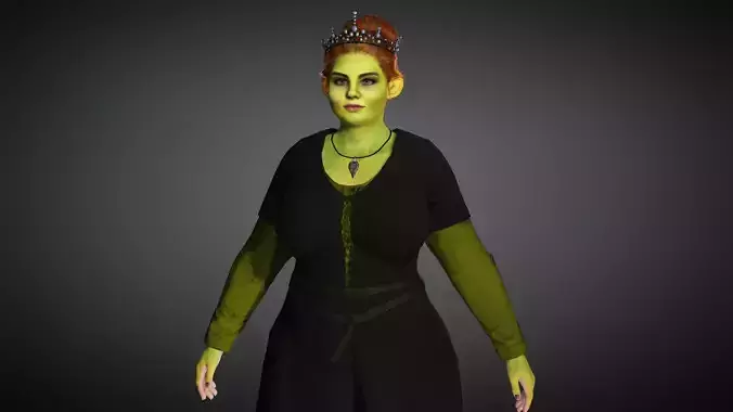 AAA Comics Character 07 Princess Fiona Low-poly 3D model