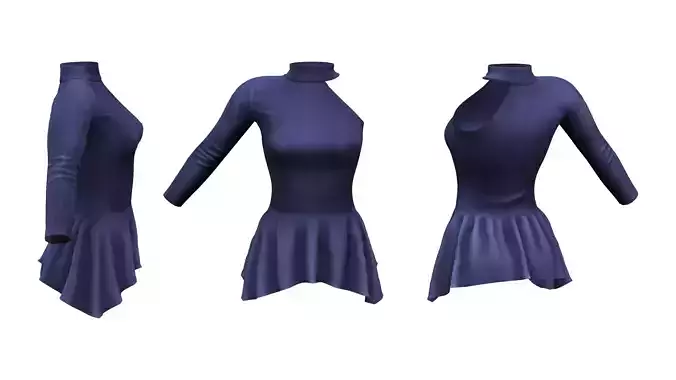 Shoulder Cutout Peplum Top