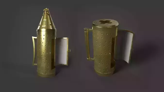 Medieval Metal Lantern Low-poly 3D model