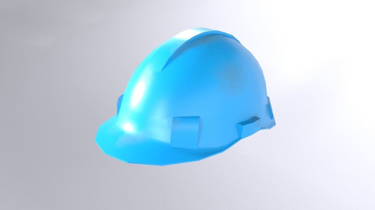 Worker Safety Helmet Set Low-poly 3D model_5