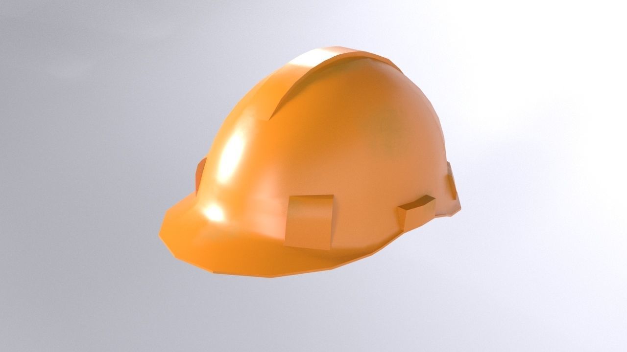Worker Safety Helmet Set Low-poly 3D model_2