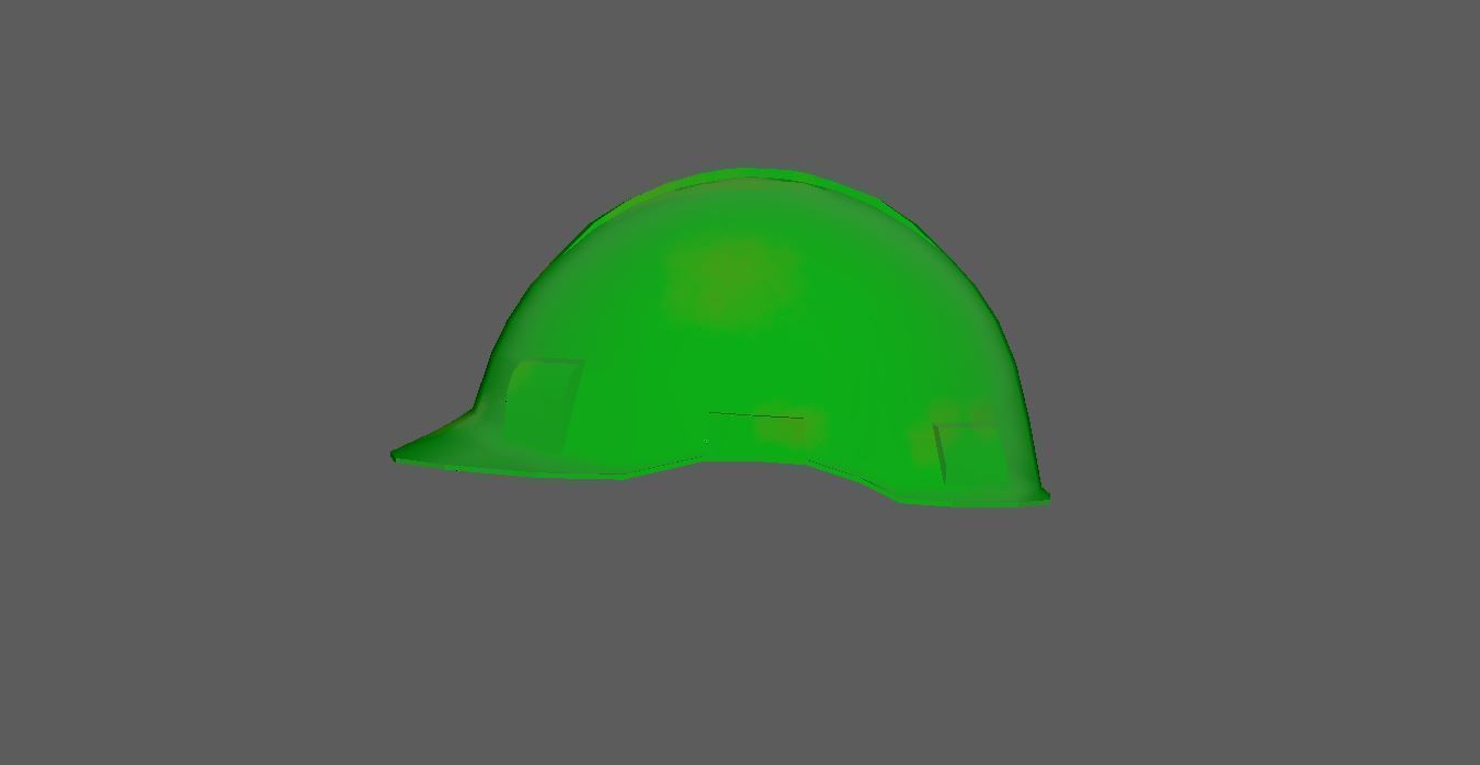 Worker Safety Helmet Set Low-poly 3D model_14