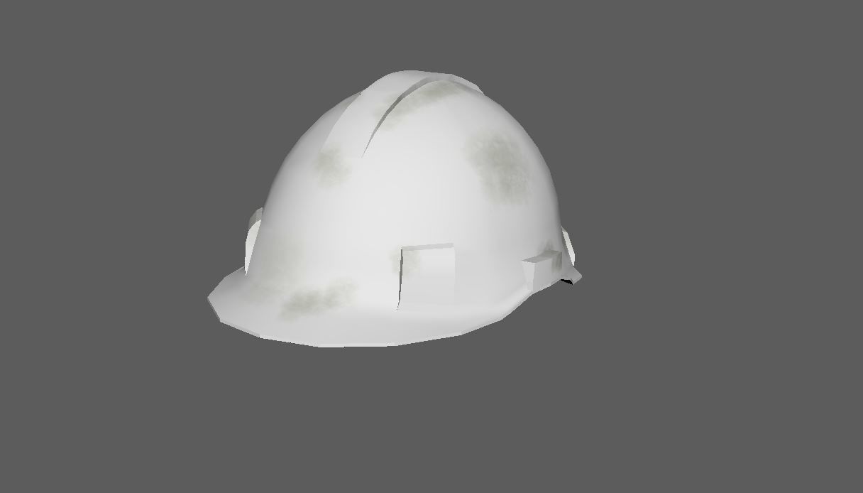 Worker Safety Helmet Set Low-poly 3D model_11