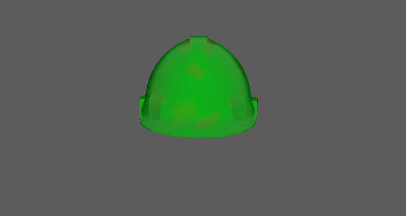 Worker Safety Helmet Set Low-poly 3D model_8