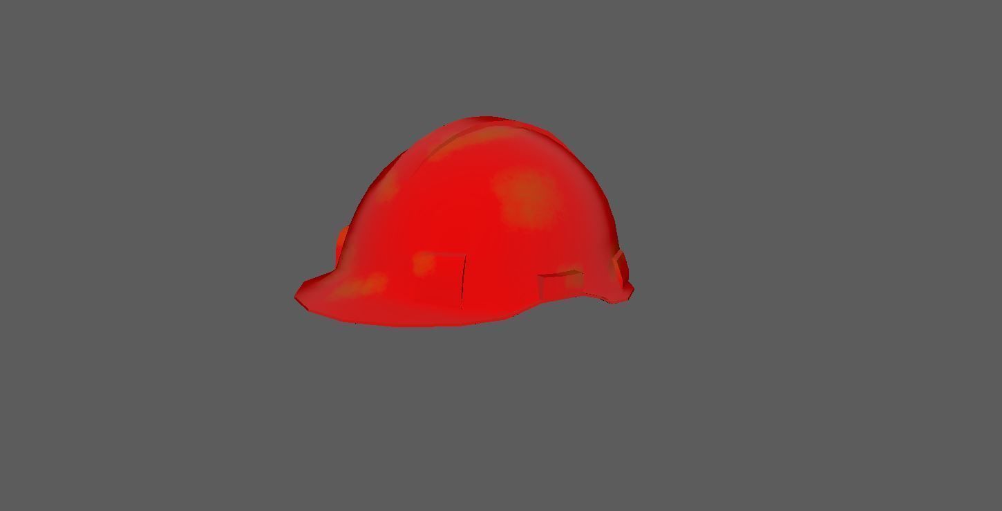 Worker Safety Helmet Set Low-poly 3D model_10