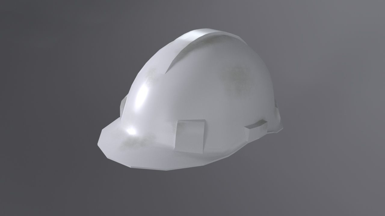 Worker Safety Helmet Set Low-poly 3D model_4