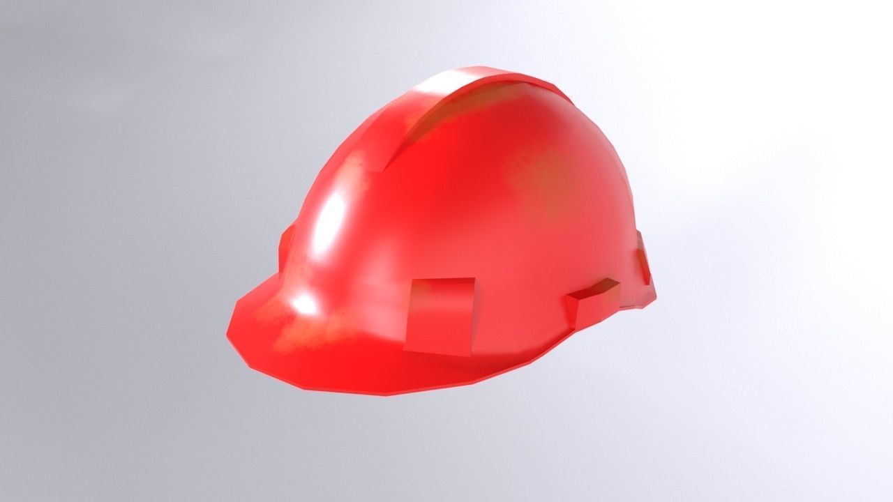 Worker Safety Helmet Set Low-poly 3D model_1
