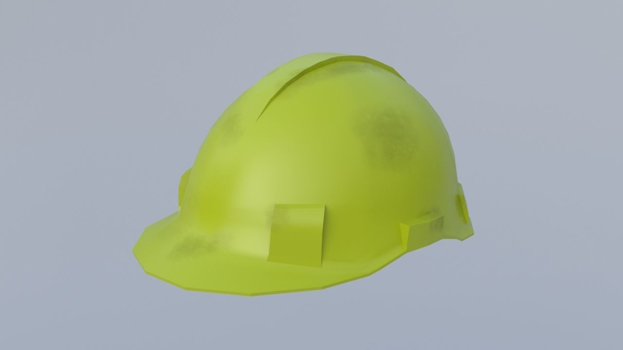 Worker Safety Helmet Set Low-poly 3D model_3