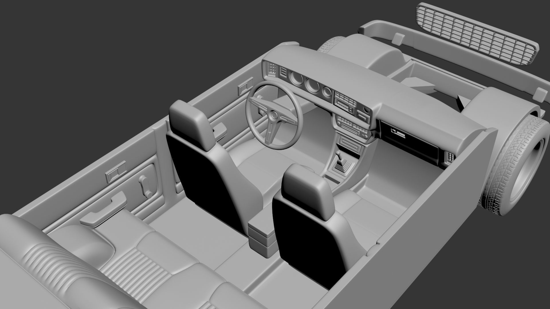 Toyota Corolla 1975 4 Door 3D print model_10