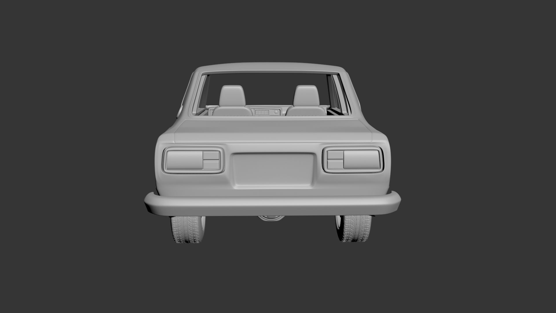 Toyota Corolla 1975 4 Door 3D print model_3