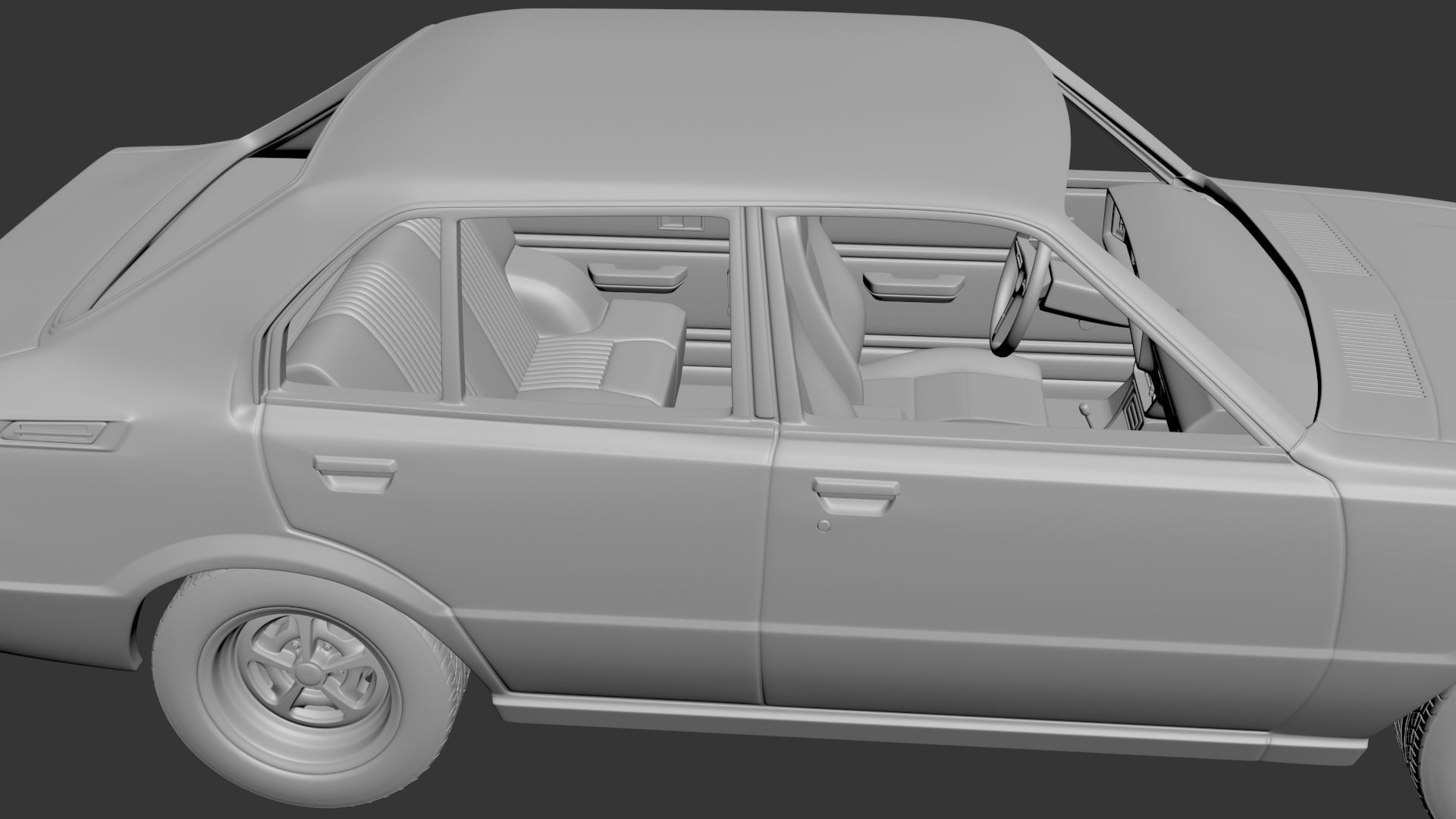 Toyota Corolla 1975 4 Door 3D print model_8