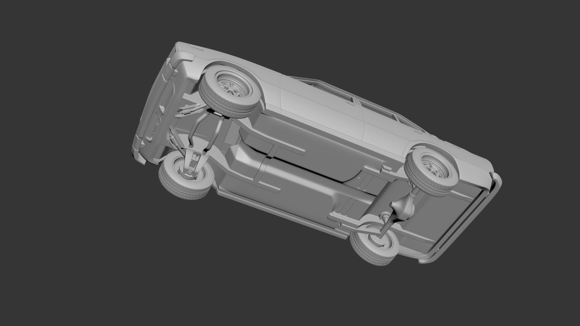 Toyota Corolla 1975 4 Door 3D print model_7