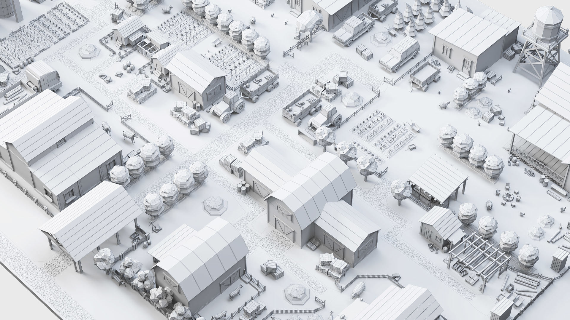 Low Poly Farm Pack - Ready Farm Collection lowpoly Low-poly 3D model_20