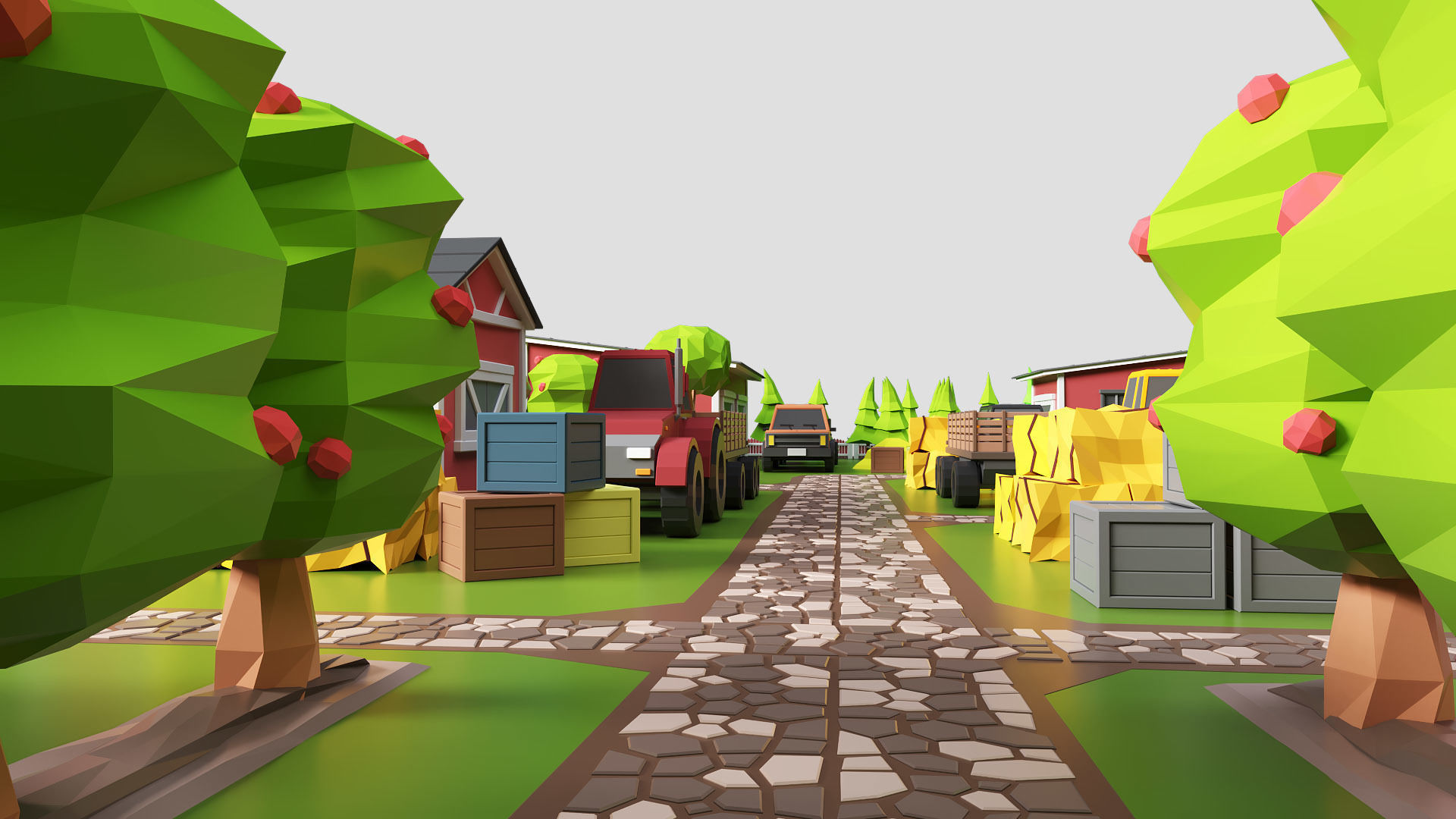 Low Poly Farm Pack - Ready Farm Collection lowpoly Low-poly 3D model_11