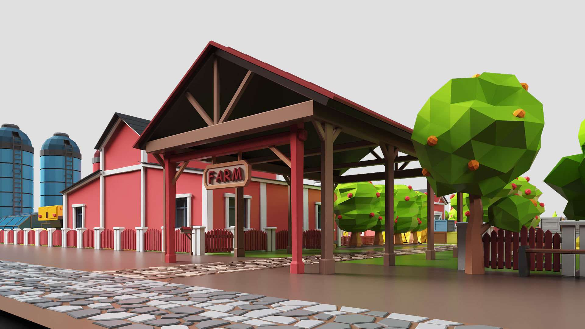 Low Poly Farm Pack - Ready Farm Collection lowpoly Low-poly 3D model_8