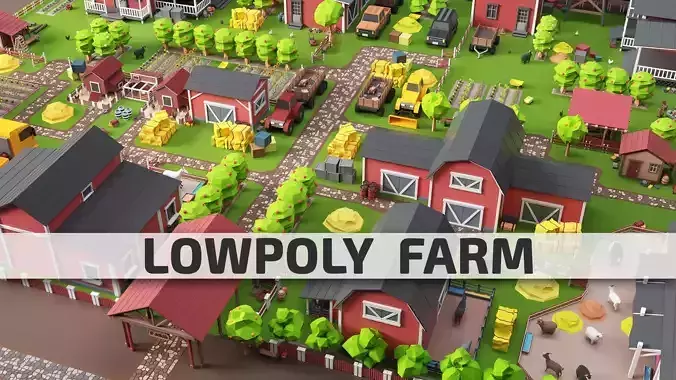 Low Poly Farm Pack - Ready Farm Collection lowpoly Low-poly 3D model