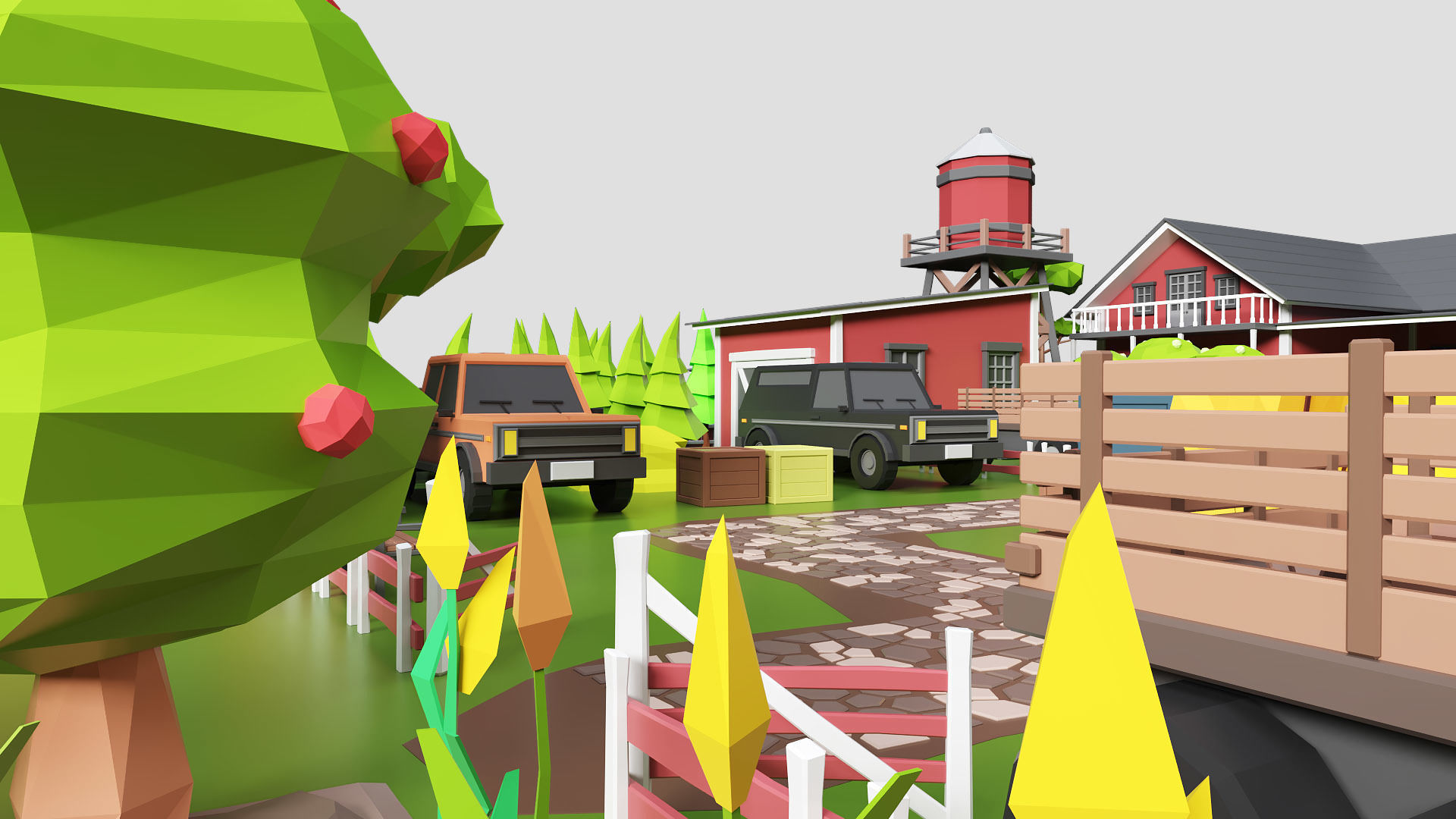 Low Poly Farm Pack - Ready Farm Collection lowpoly Low-poly 3D model_14