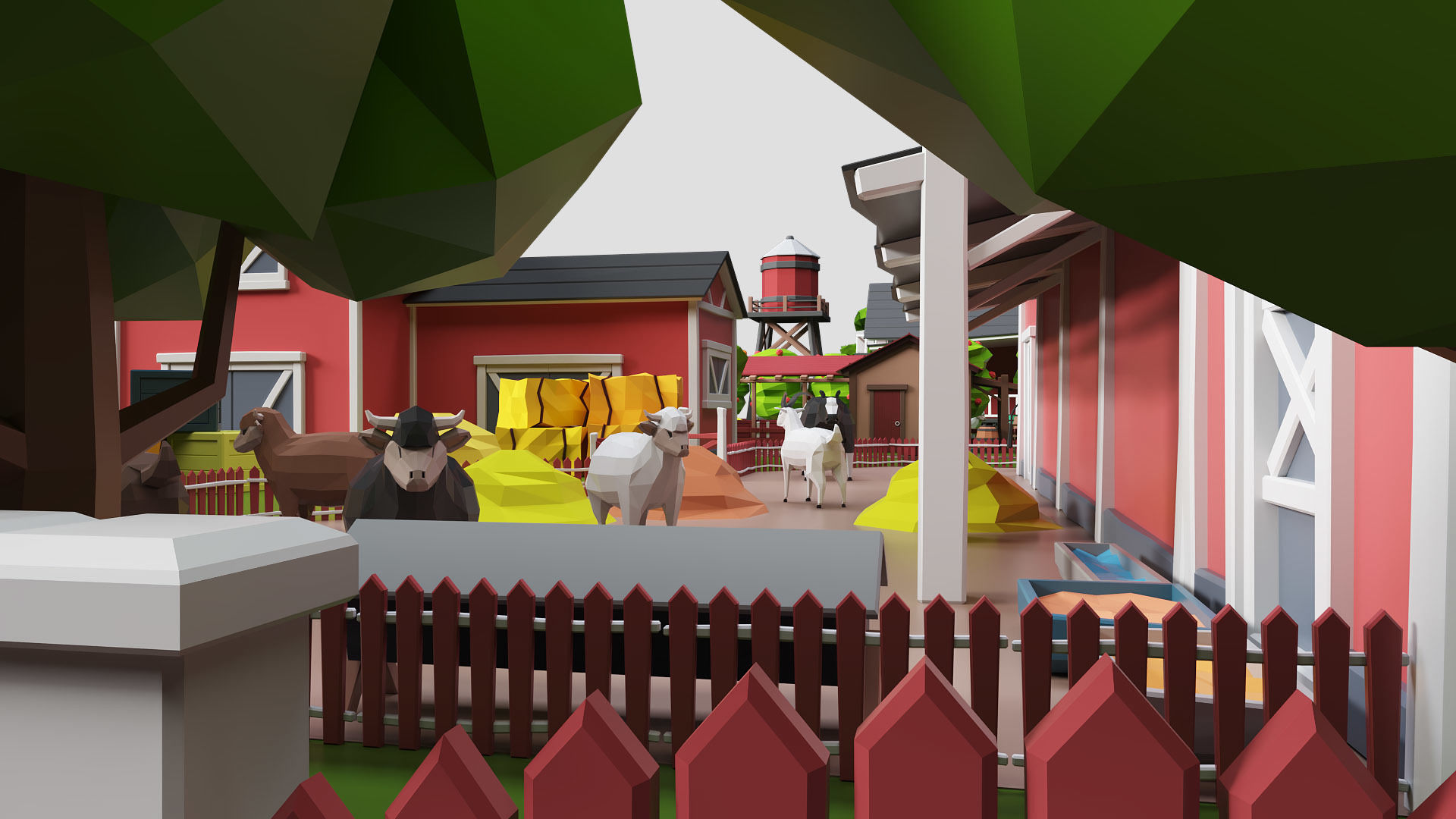 Low Poly Farm Pack - Ready Farm Collection lowpoly Low-poly 3D model_13