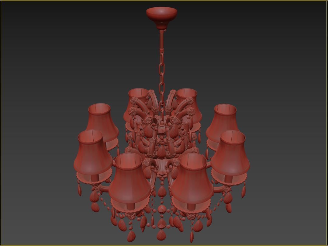 PRINCIA 8 light chandelier 3D model_4