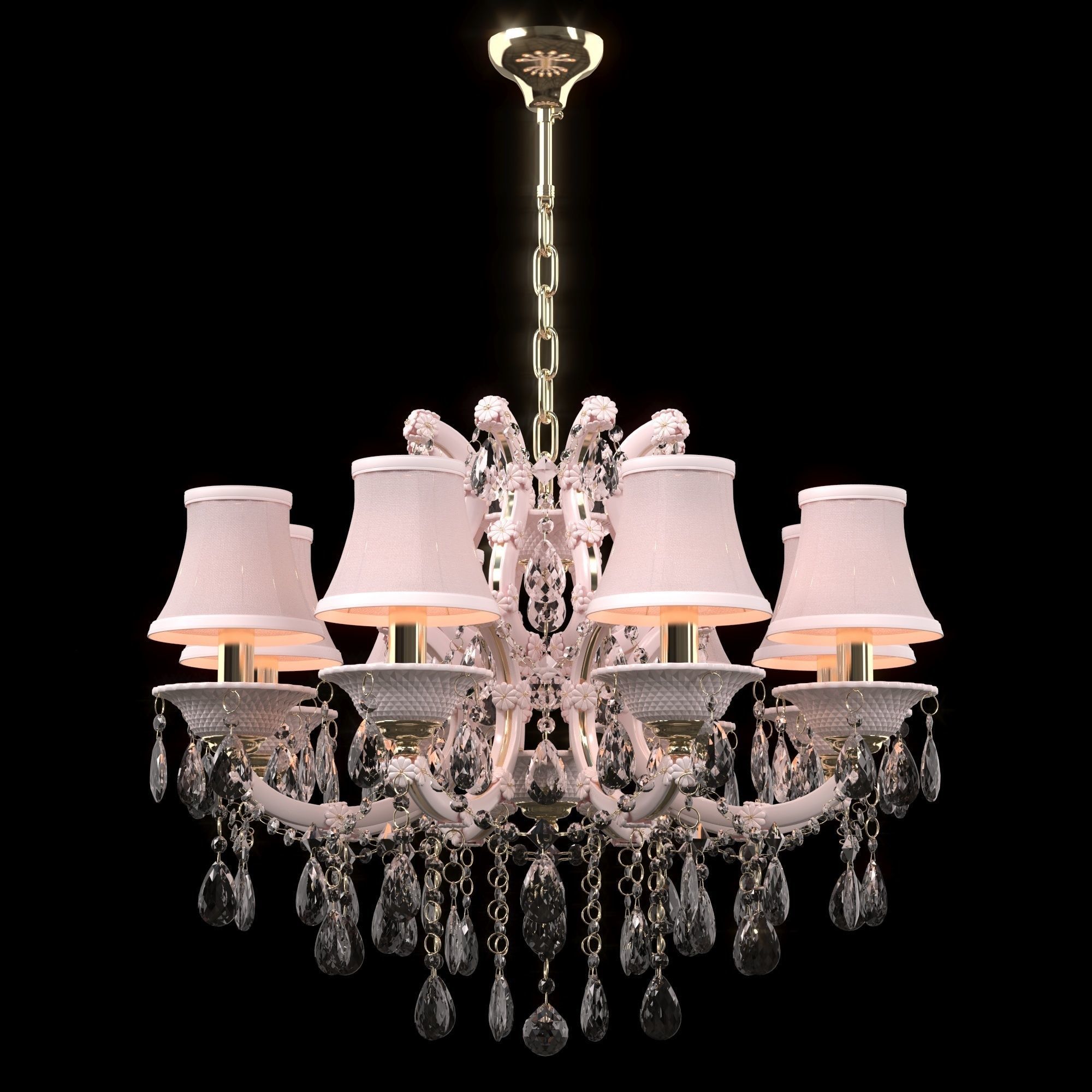 PRINCIA 8 light chandelier 3D model_2