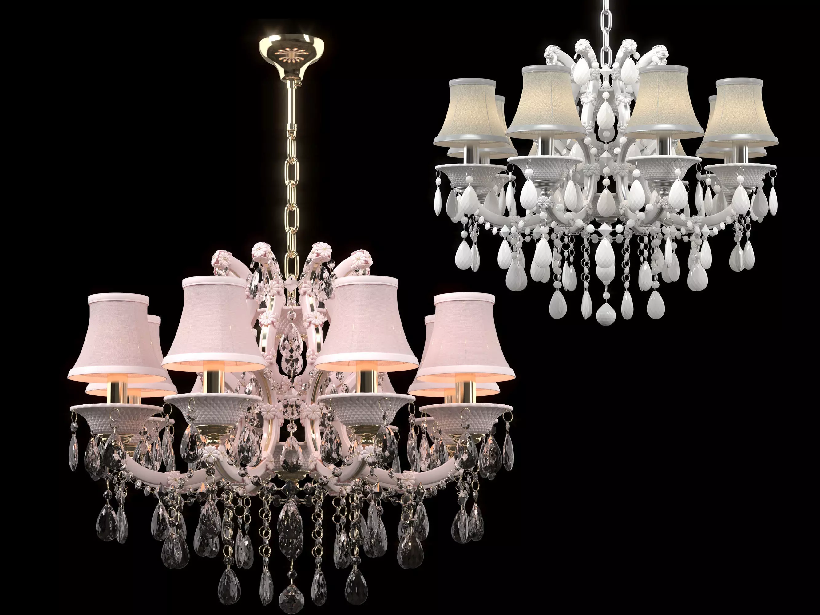 PRINCIA 8 light chandelier 3D model_0