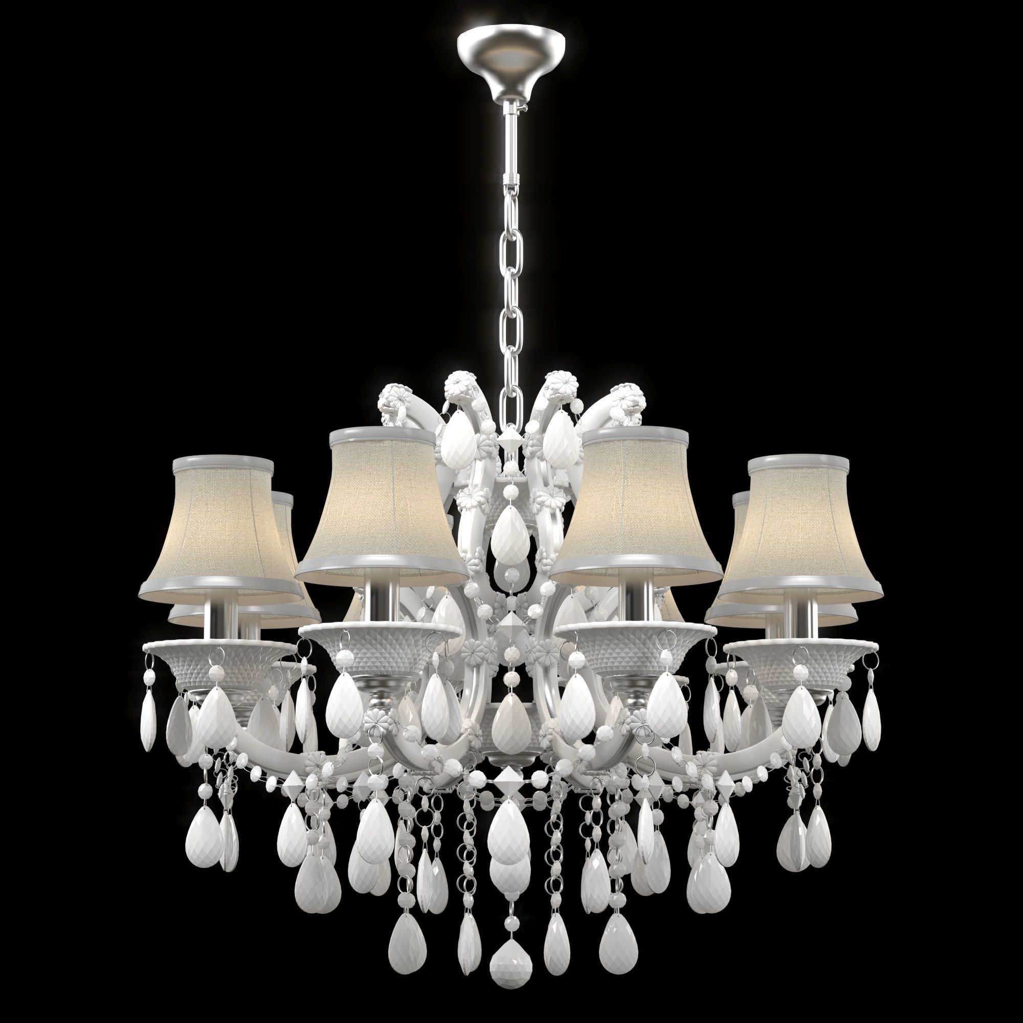 PRINCIA 8 light chandelier 3D model_1