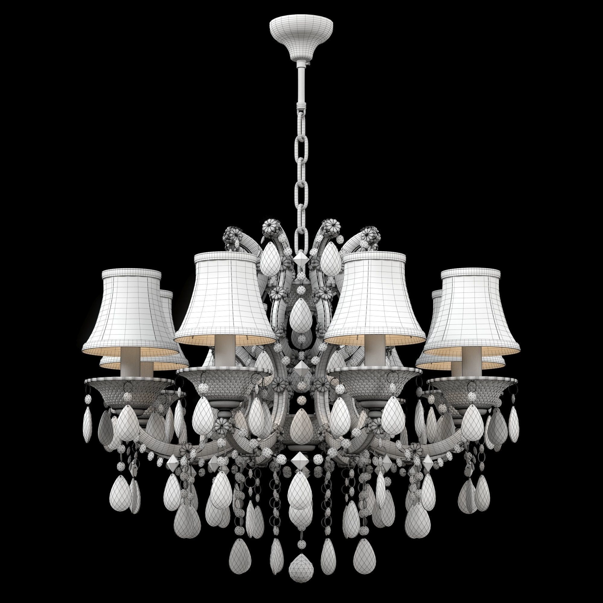 PRINCIA 8 light chandelier 3D model_3