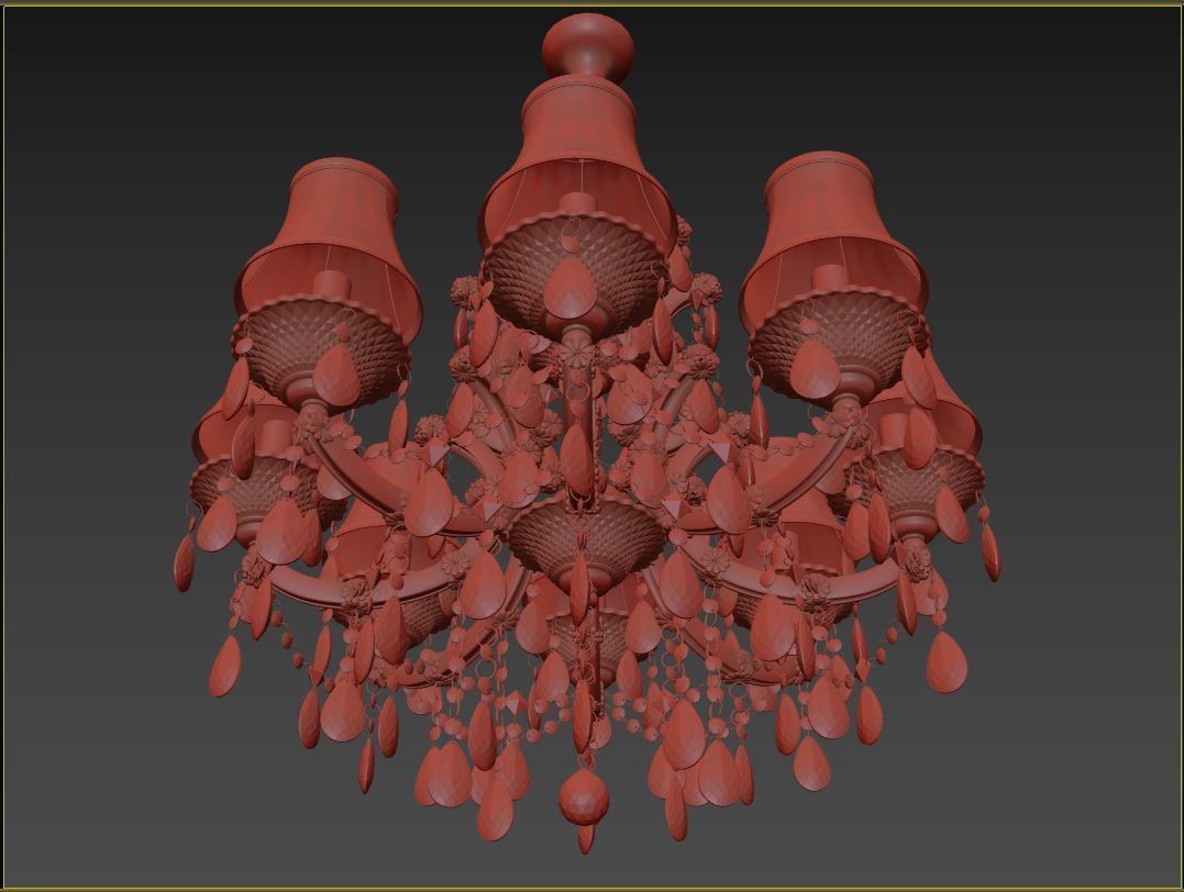 PRINCIA 8 light chandelier 3D model_7