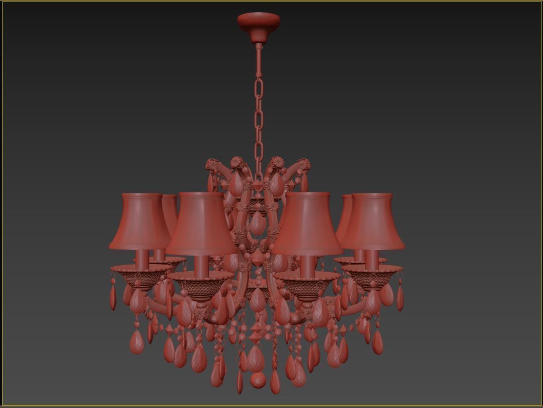 PRINCIA 8 light chandelier 3D model_5