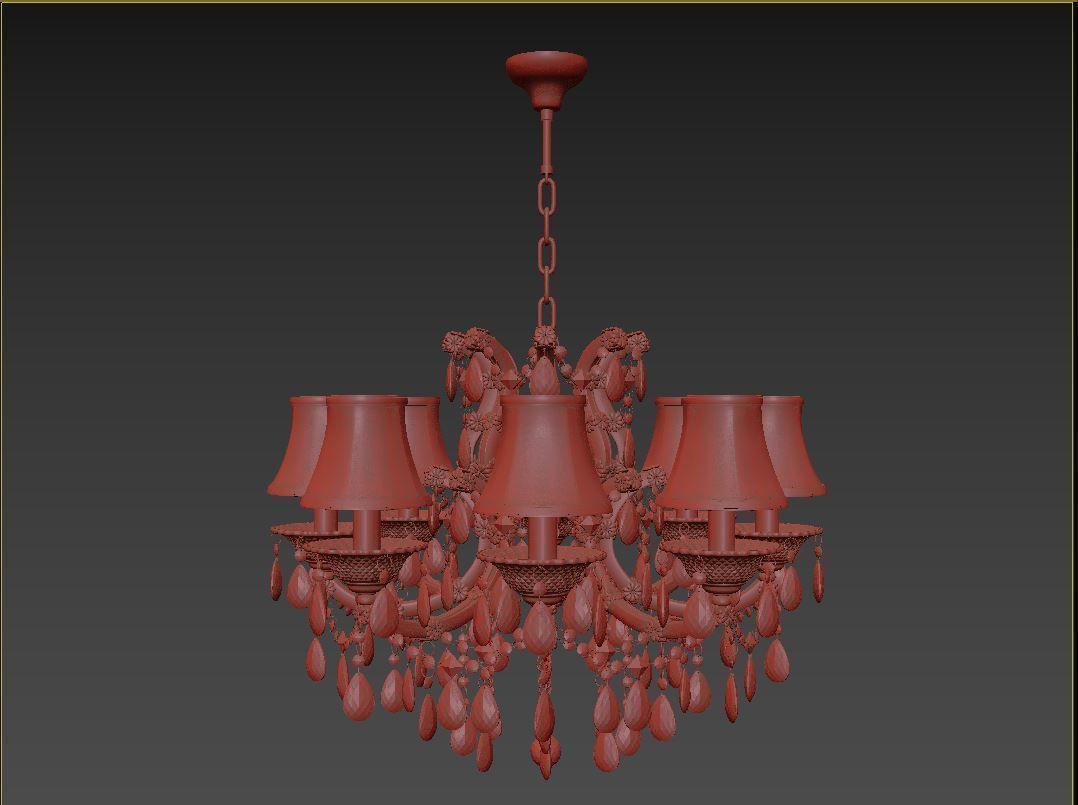 PRINCIA 8 light chandelier 3D model_6