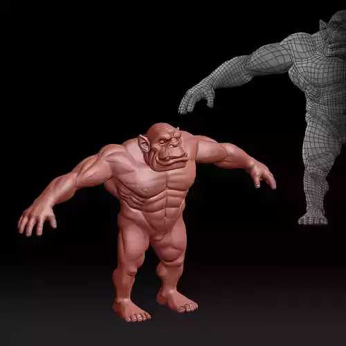 Orc base mesh 3D model
