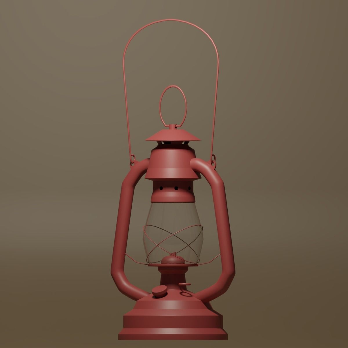 Cartoon Retro Kerosene Lamp 3D model_9