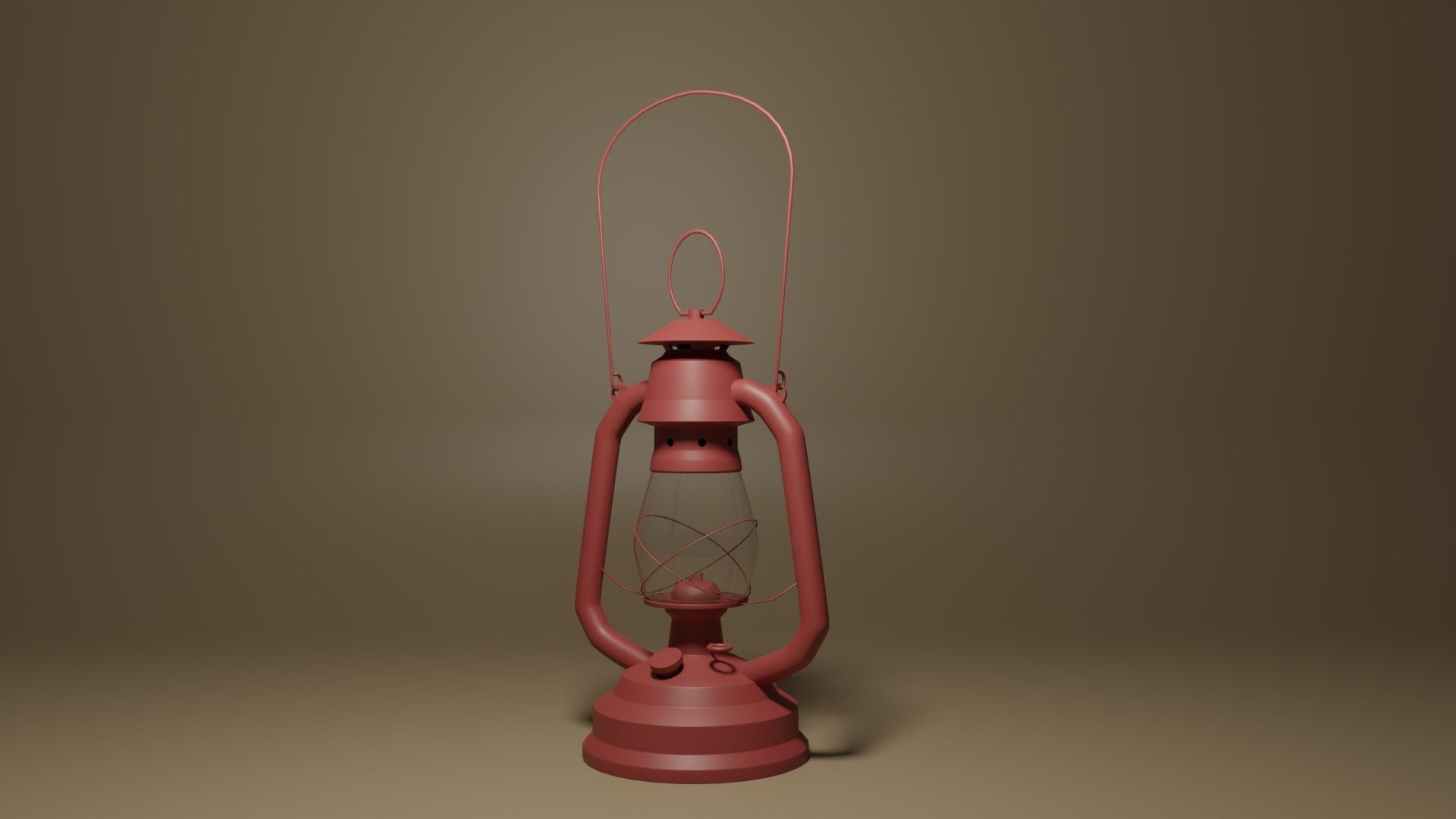 Cartoon Retro Kerosene Lamp 3D model_33