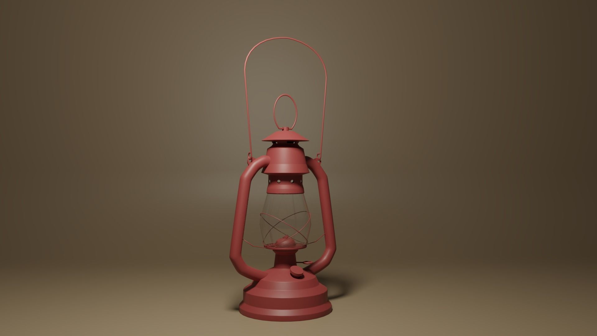 Cartoon Retro Kerosene Lamp 3D model_23