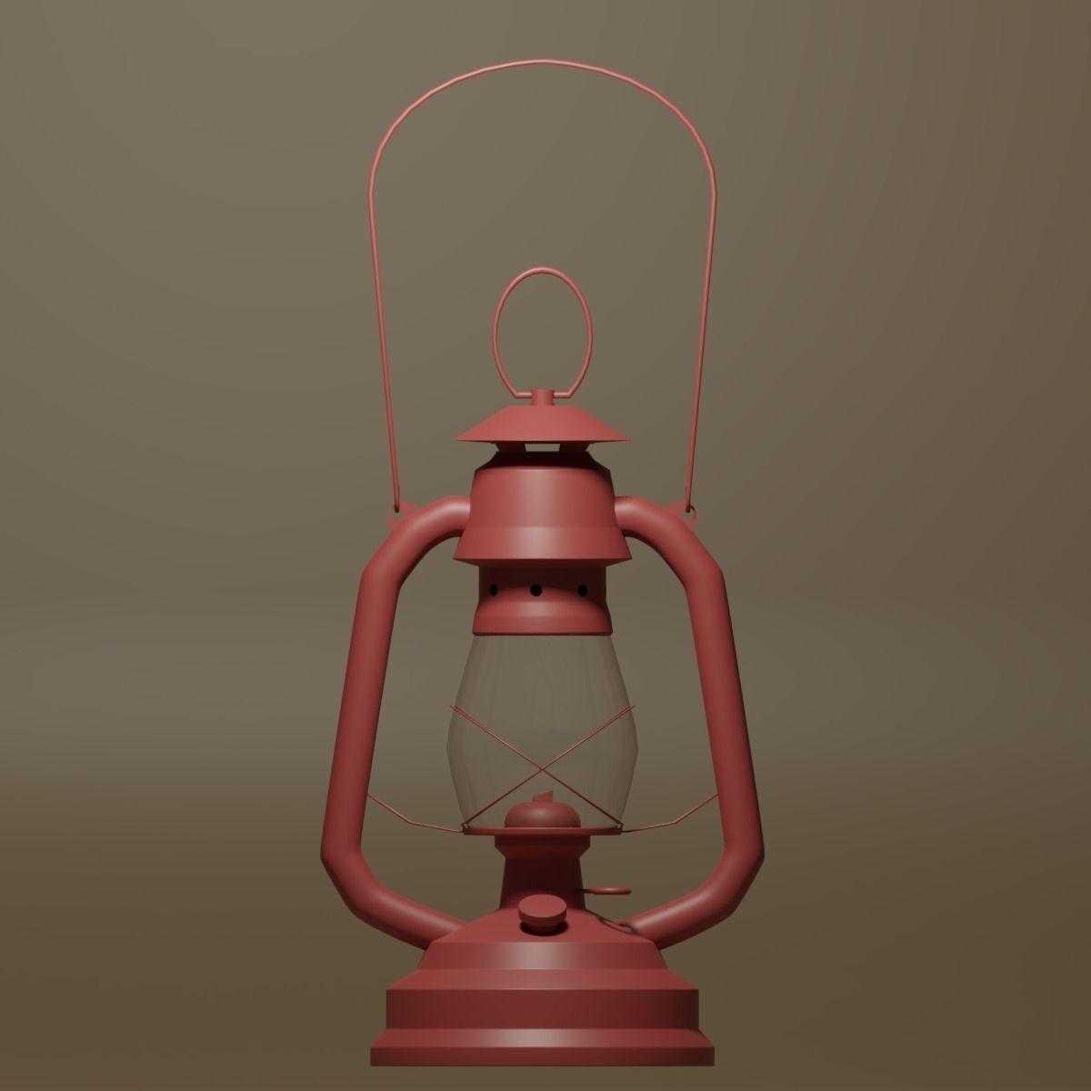 Cartoon Retro Kerosene Lamp 3D model_7