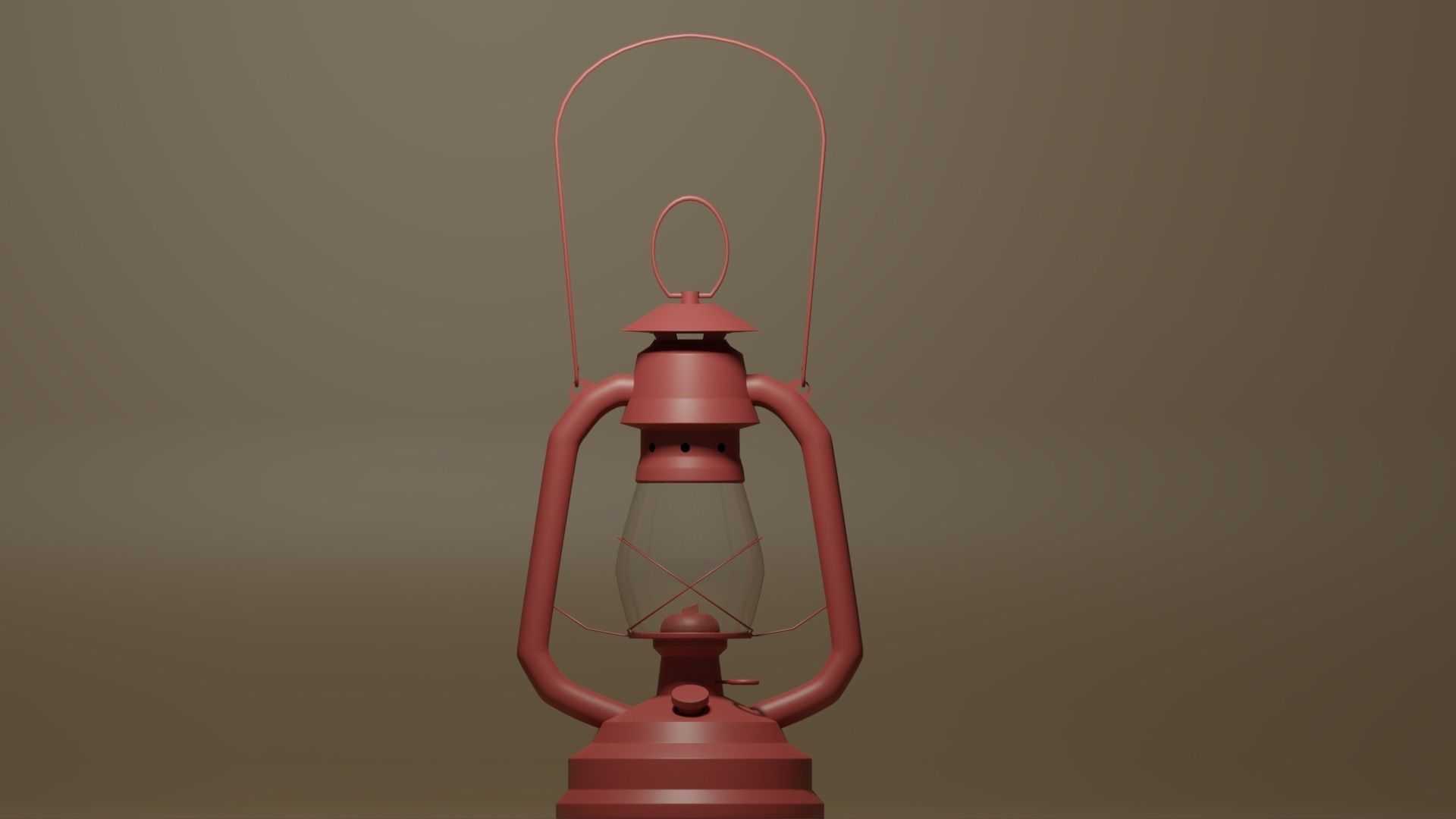Cartoon Retro Kerosene Lamp 3D model_2