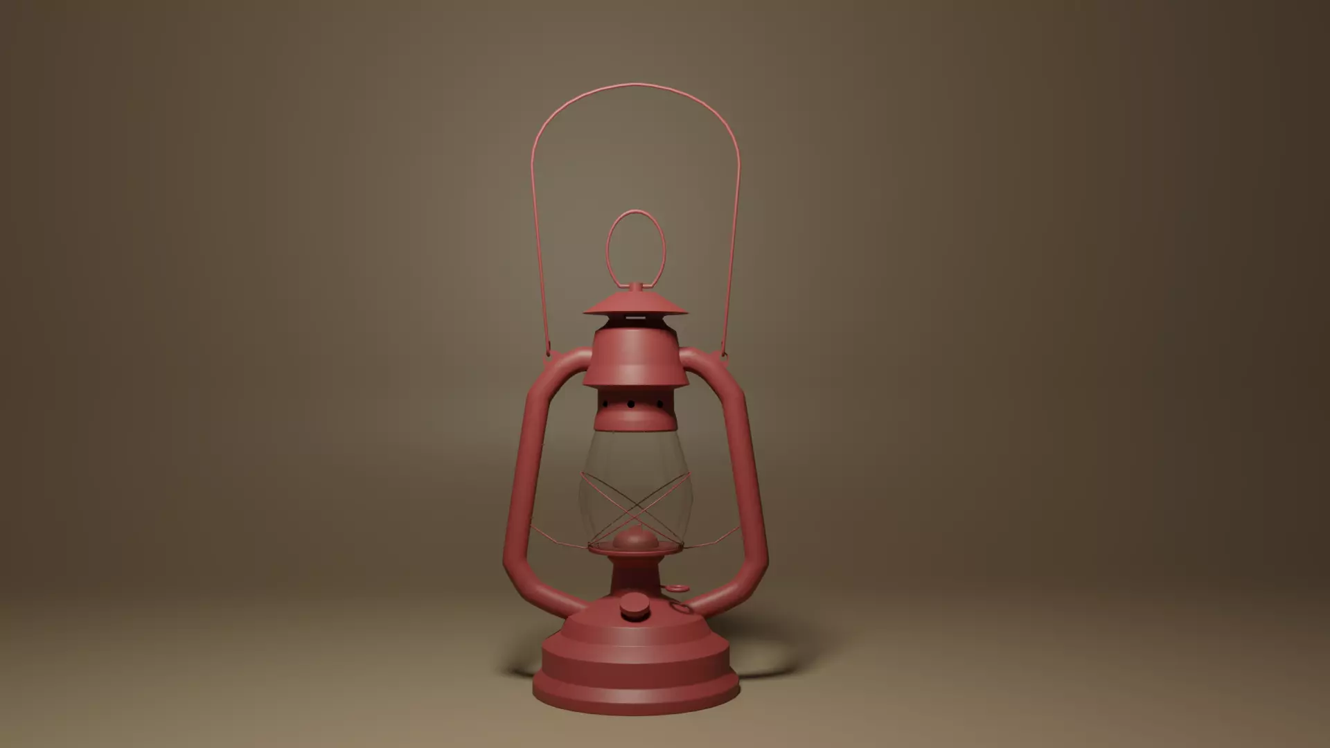 Cartoon Retro Kerosene Lamp 3D model_0
