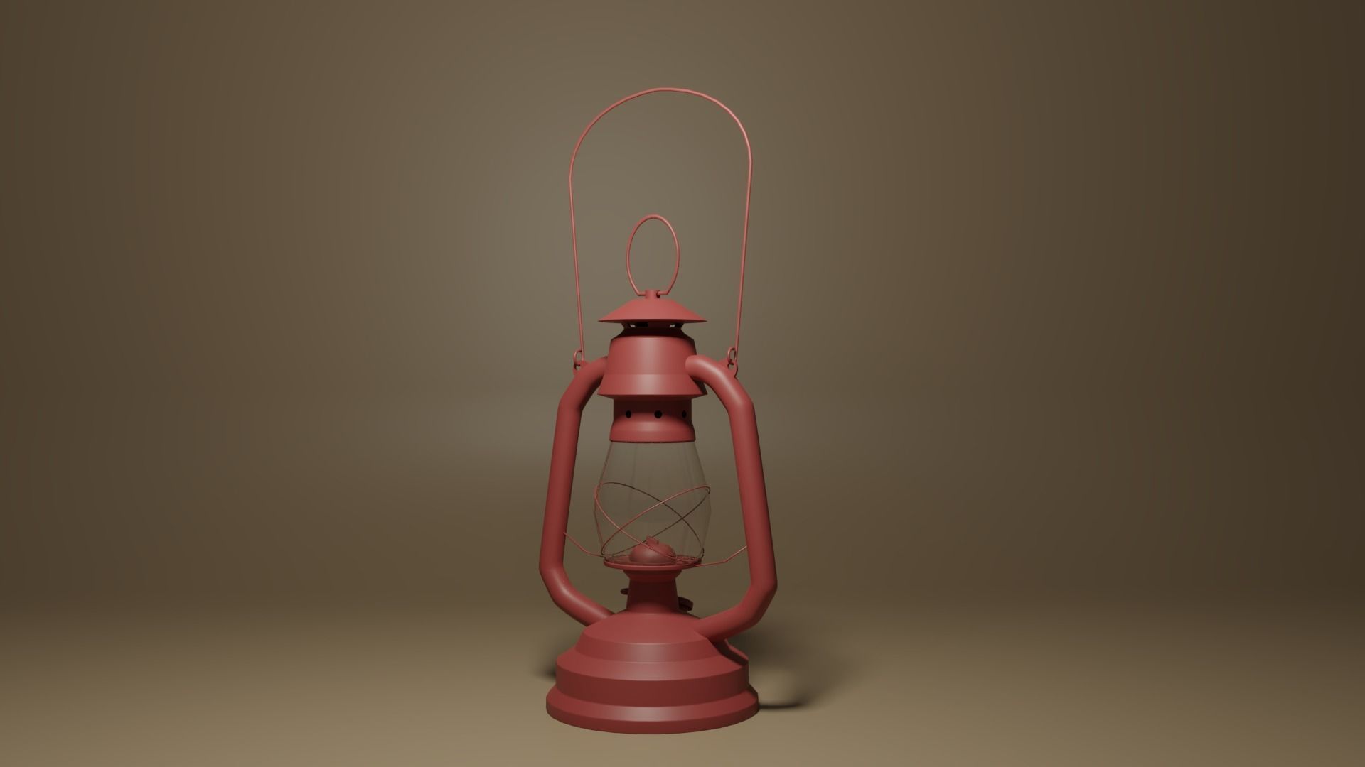Cartoon Retro Kerosene Lamp 3D model_27