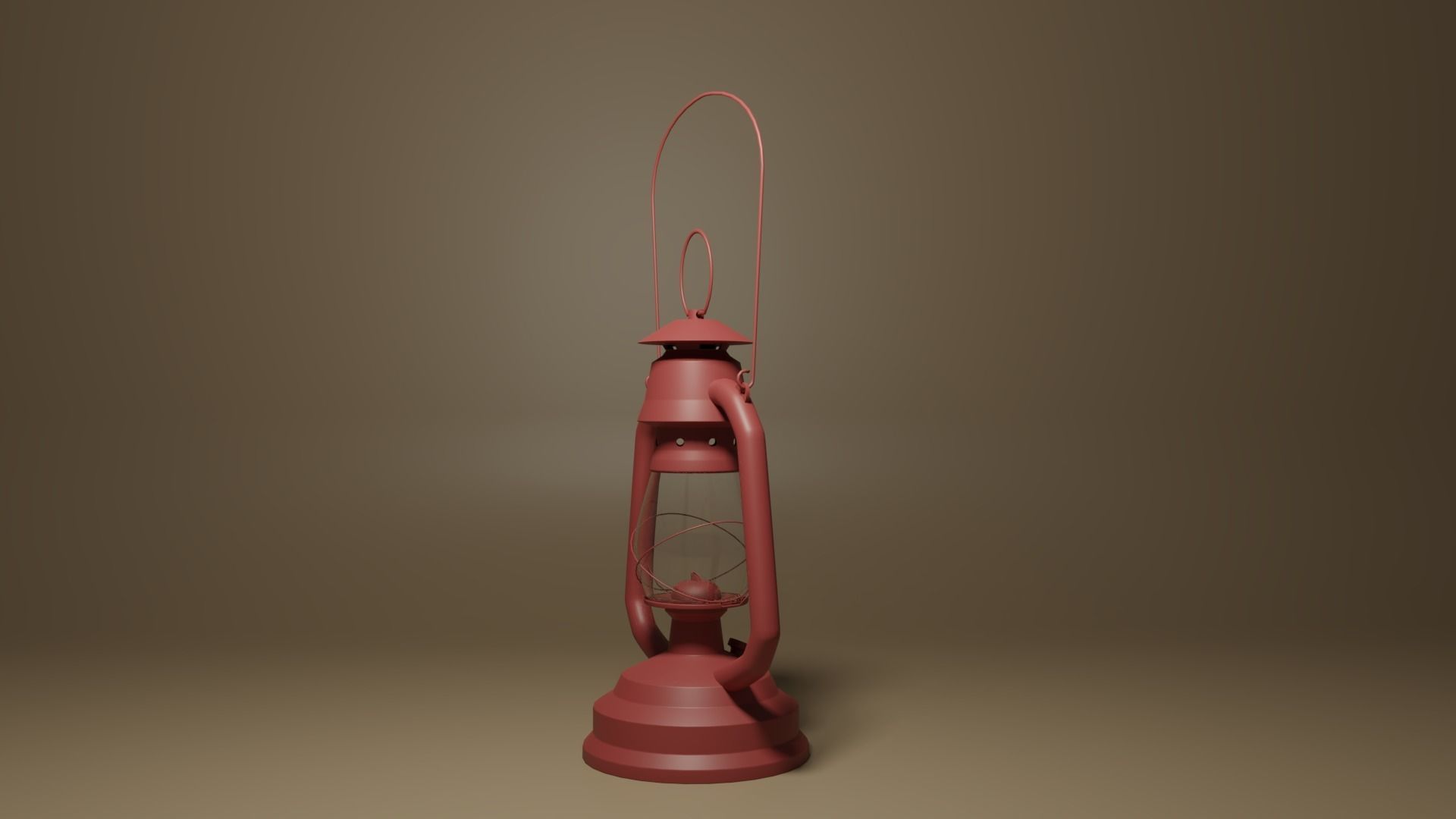 Cartoon Retro Kerosene Lamp 3D model_26