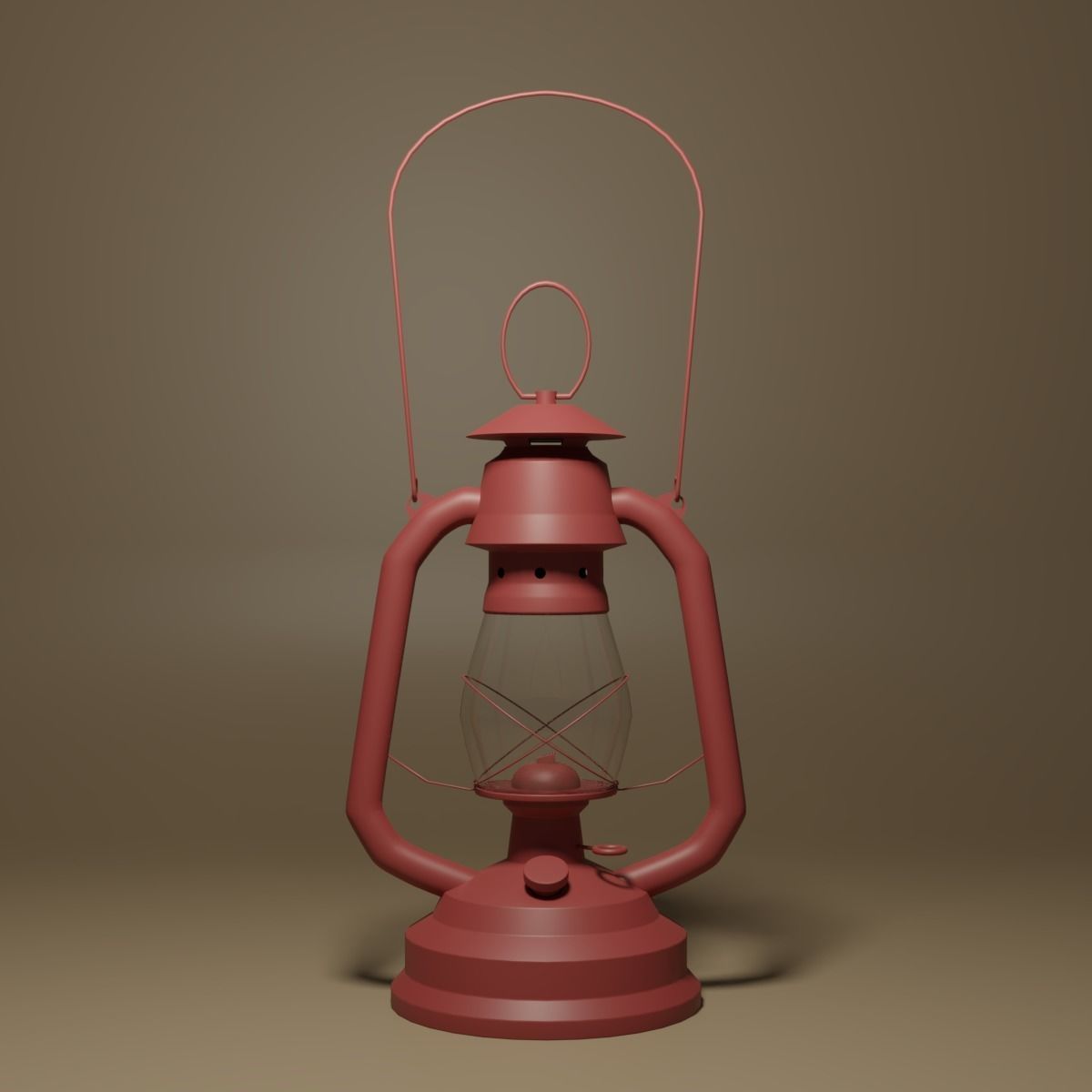 Cartoon Retro Kerosene Lamp 3D model_6
