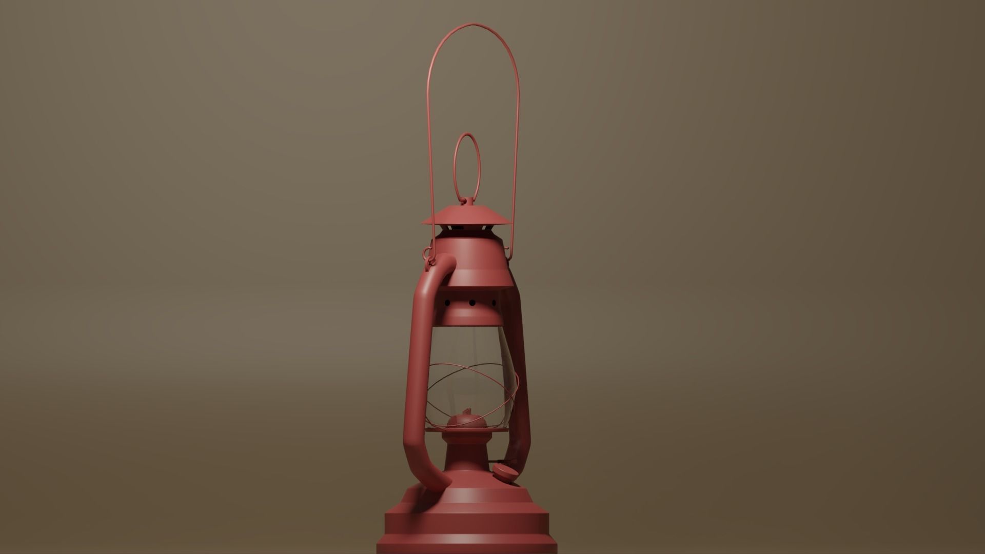 Cartoon Retro Kerosene Lamp 3D model_12
