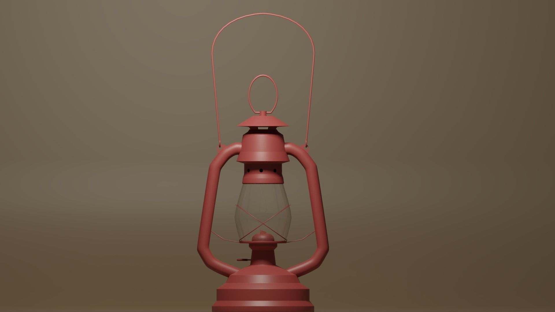 Cartoon Retro Kerosene Lamp 3D model_16